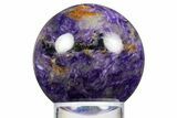 Polished Purple Charoite Sphere - Siberia #323498-1